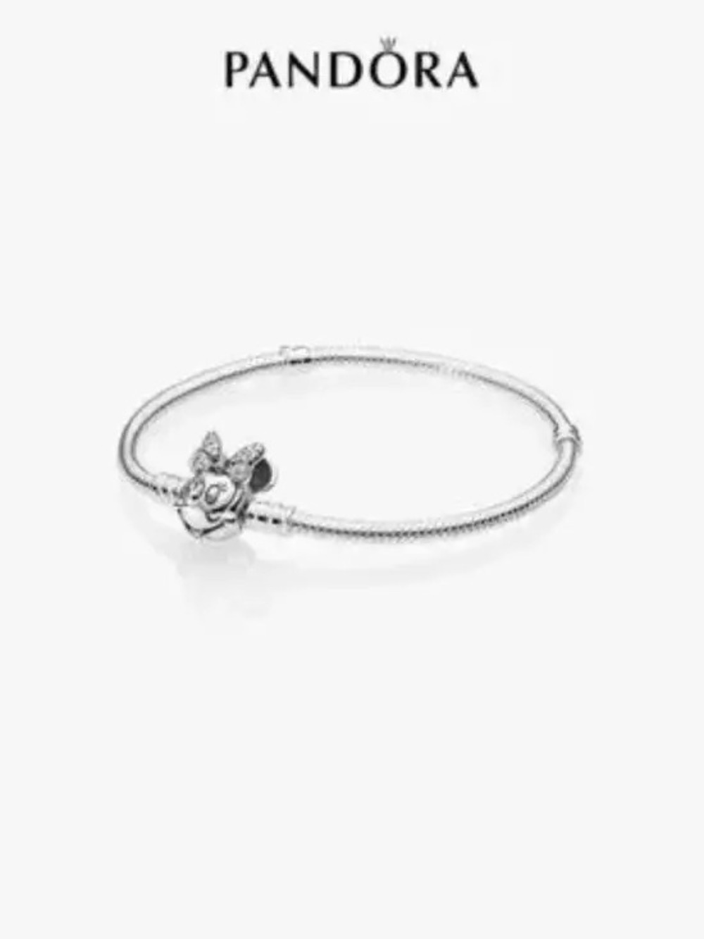 Pandora Disney Minnie Mouse Sterling Silver Snake Bracelet